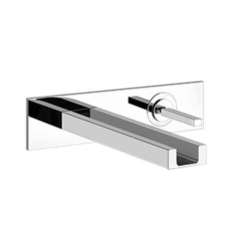 Gessi Rettangolo 30994#031 Встраиваемый смеситель для раковины, рукоятка "джойстик", излив 185мм(внешние части), цвет: хром