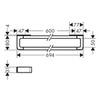 Axor Universal Softsquare 42832990 Рейлинг и полотенцедержатель, 600 мм, цвет полированное золото
