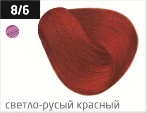 OLLIN performance 8/6 светло-русый красный 60мл перманентная крем-краска для волос