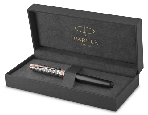 Ручка-роллер Parker Sonnet Premium 2021, T537, Metal & Grey Lacquer PGT (2119790)