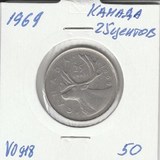 V0918 1969 Канада 25 центов
