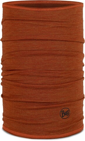 Тонкий шерстяной шарф-труба Buff Merino Lightweight Solid Cinnamon фото 1