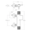 Ramon Soler Смеситель термостатический для ванны (каскад) с душевым комплектом ODISEA JOYA 593901MO