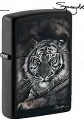 Фото Зажигалка ZIPPO Spazuk Design с покрытием Black Matte, латунь/сталь, чёрная, матовая