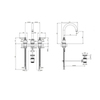 Gessi Venti20 65015#031 Смеситель для раковины на 3 отверстия (хром, с донным клапаном)