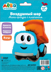 Шар К Мини-фигура, Грузовичок Лёва, 16''/41 см, 5 шт. (В упаковке)