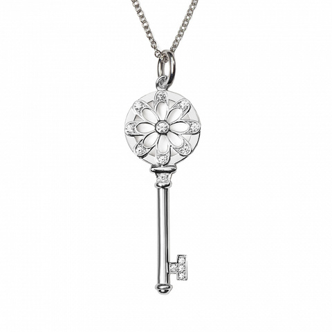 Подвеска из белого золота с бриллиантами, Tiffany 💠Key