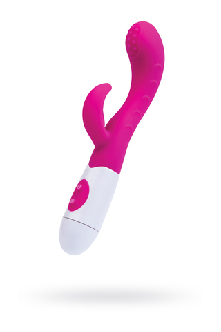 Вибратор с клиторальным стимулятором A-Toys by TOYFA Nessy, силикон, розовый, 20 см
