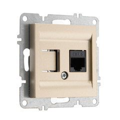Розетка компьютерная ARVIA Electric, кат. 6, 1 гнездо, шампань 50052000247