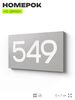 Номер на дверь 549, табличка на дверь для офиса, квартиры, кабинета, аудитории, склада, серая 120х70 мм, Айдентика Технолоджи