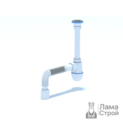 Сифон для умывальника/мойки 1 1/4″ × 40 с гибкой трубой 40 × 40/50 Ани