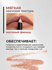 LuxVisage Карандаш для губ SOFT MATTE, тон 613