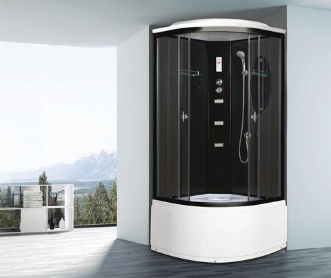 Душевая кабина Niagara Ultra NG-212-01N (100х100х220) высокий поддон(48см),черный,стекло тонированное