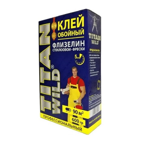 Клей обойный Titan Wild флизелиновый, 600г (TITAN WILD) TW-F-600