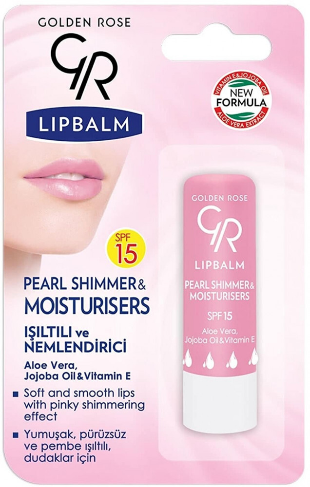 Бальзам для губ Golden Rose Lip Balm Pearl Shimmer & Moisturizers SPF15