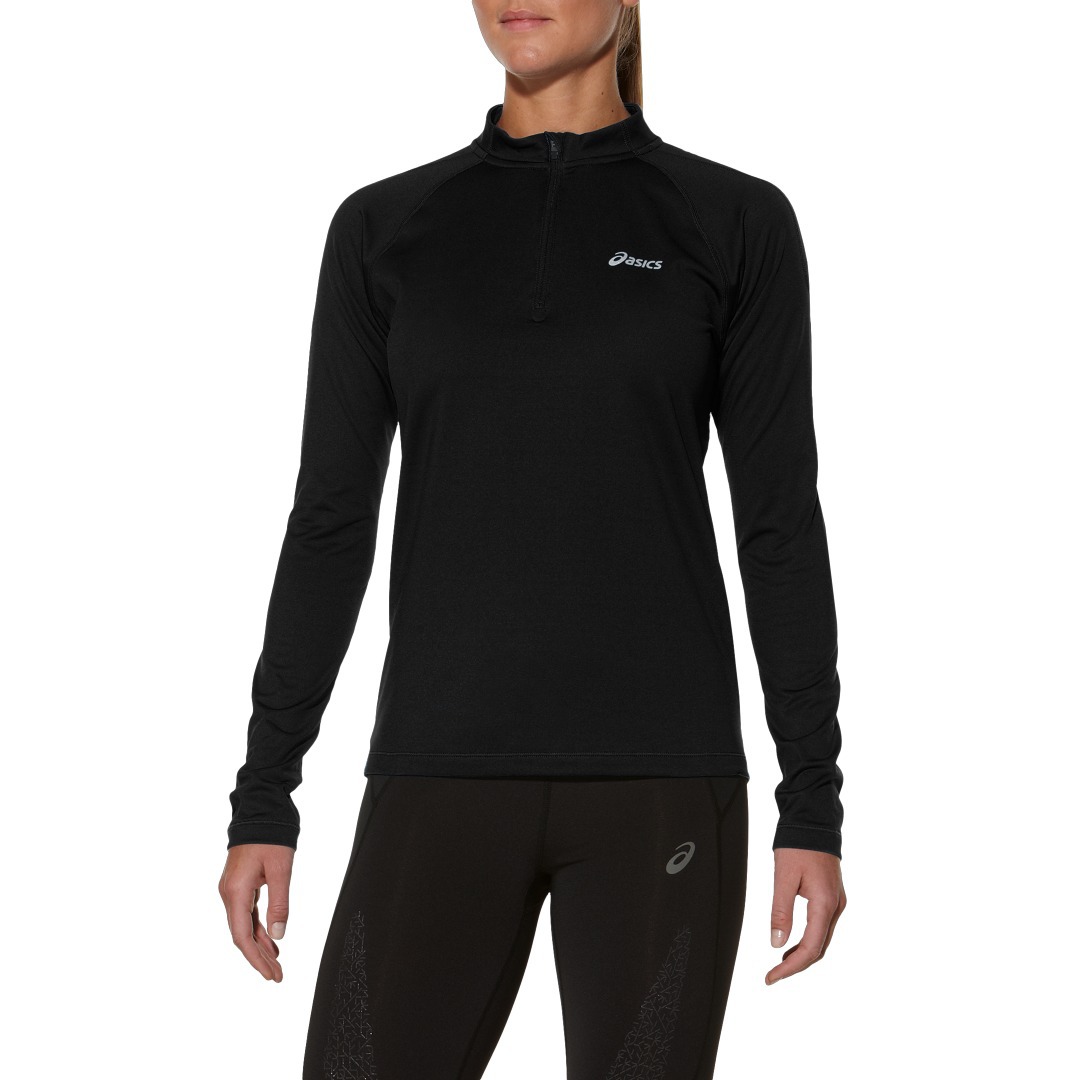 Рубашка беговая Asics Ess Winter 1/2 Zip женская black
