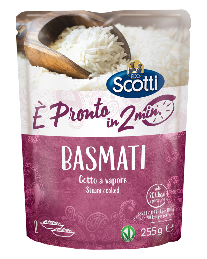 Рис Riso Scotti Basmati шлифованный длиннозерный, готовый к употреблению, 255 гр.