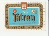 K15192 ЧССР Словакия Пивная этикетка Tatran Popradsky pivovar K15192 ЧССР Словакия Пивная этикетка Tatran Popradsky pivovar