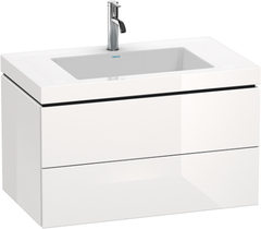Duravit L-Cube LC6927O2222 Тумба с раковиной подвесная, глянцевая белая 80 фото