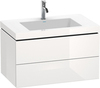 Duravit L-Cube LC6927O2222 Тумба с раковиной подвесная, глянцевая белая 80