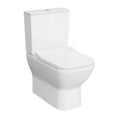 VitrA Integra Square 9833B003-7204 Комплект напольного безободкового пристенного унитаза с тонким сиденьем микролифт фото