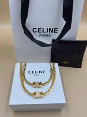 Колье чокер CELINE с подвеской логотипом
