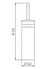Напольный ёршик Haiba HB902 металл, хром