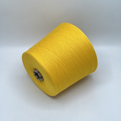 Бобинная пряжа,Cotton combed, 2540м. 100%Хлопок, Желтый(541), 39027