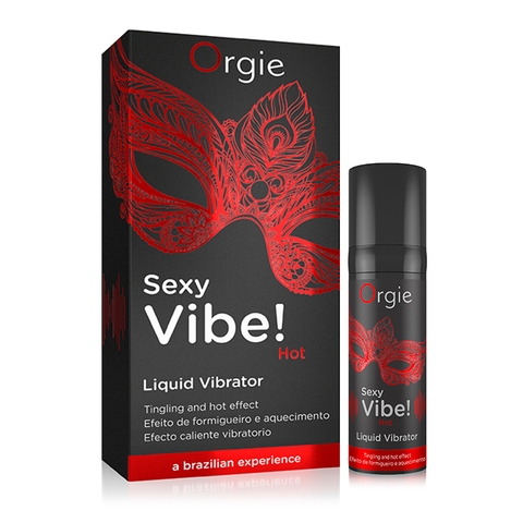 Жидкий вибратор Orgie Sexy Vibe Hot с разогревающим и вибрирующим эффектом, 15 мл