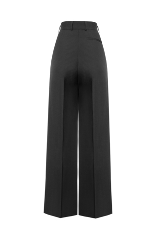 “Striped wool trousers” Брюки широкие со складками. (2)