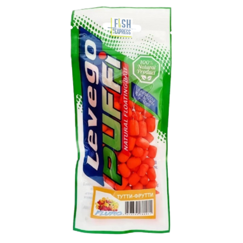 Воздушное тесто Levego Puffi ТОПЛЁНОЕ МОЛОКО 15гр, цвет Fluo UV оранжевый, размер mini (4-6мм) заказ от 5 шт.
