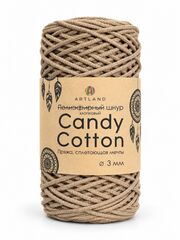 Плетёный шнур Candy cotton 3 мм, без сердечника, 300 гр, 90% х/б, 10% п/э, 120 м, норка