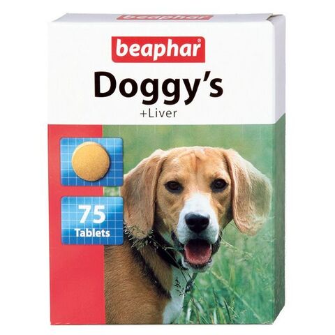 Beaphar Doggy`s Liver витаминизированное лакомство для собак с ливером, 75 таб.