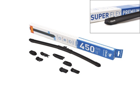 Всесезонная бескаркасная щетка стеклоочистителя (дворник) adapter Kit ClimAir SUPER FLEX PREMIUM 18 Всесезонная бескаркасная щетка стеклоочистителя (дворник) adapter Kit ClimAir SUPER FLEX PREMIUM 18