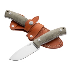 Фото Нож с фиксированным клинком LionSteel M2M, сталь M390, рукоять микарта, зеленый
