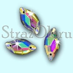 Стразы пришивные стеклянные Leaf Crystal AB, Листок Кристал АБ для художественной гимнастики на StrazOK.ru