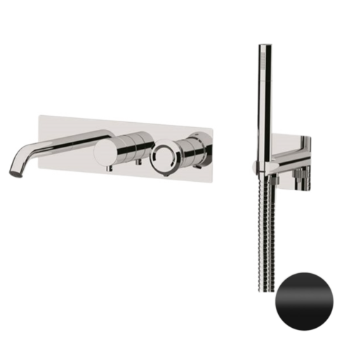 Remer Element ET53D2NO Смеситель для ванны с душевым набором, цвет: черный матовый
