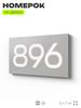 Номер на дверь 896, табличка на дверь для офиса, квартиры, кабинета, аудитории, склада, серая 120х70 мм, Айдентика Технолоджи