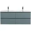 BelBagno KRAFT-1200-4C-SO-AO База под раковину подвесная с фрезерованными ручками по всей длине фасада с чет-мя выкатн. ящ., Голубой Мат.,1200x455x500