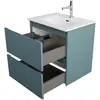 BelBagno UNO-600-2C-SO-AO База под раковину подвесная с фрезерованными ручками по всей длине фасада с двумя выкатн. ящ., Голубой Матовый, 600x455x608