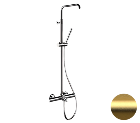Remer Elegance EQ34A7MMSSOFBG Душевая система термостатическая, цвет: золото брашированное