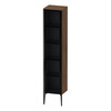 Duravit XViu XV1375RB221 Шкаф подвесной 1770x400x360мм, со стеклянной дверью, 4 стеклянные полки (петли справа), цвет: walnut dark/черный матовый