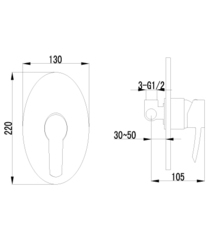 Смеситель для душа встраиваемый LEMARK ANTLANTISS – LM3223C