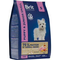 Brit Premium Dog Puppy and Junior Smal для щенков (курица) 1 кг