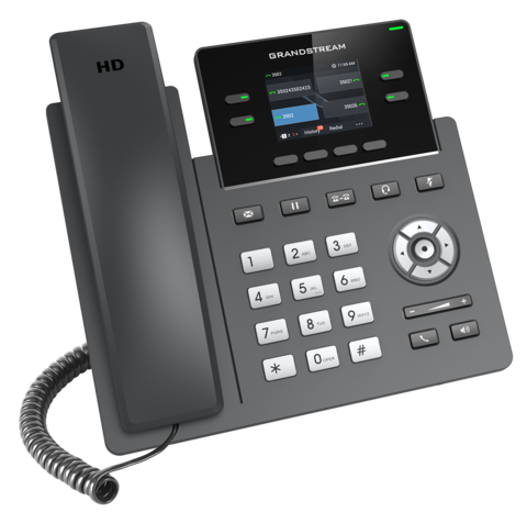Grandstream GRP2612W - IP телефон с поддержкой Wi-FI. 4 SIP аккаунта, 4 линии, цветной LCD, PoE, 16 virtualBLF, Wi-Fi