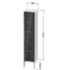 Duravit XViu XV1375RB221 Шкаф подвесной 1770x400x360мм, со стеклянной дверью, 4 стеклянные полки (петли справа), цвет: walnut dark/черный матовый