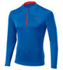 Беговая рубашка Mizuno DryLite Hex LS Tee мужская синяя - 2