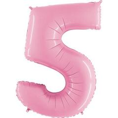 Шар Г 40''/102 см, Цифра Розовый (Pink) 
