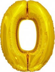 Шар К 34''/86 см, Цифра ЭКО, Золото, 