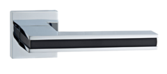 Ручка цинковая на тонком квадратном основании ABRISS R50.187 CP/BL (Хром/Черная вставка)